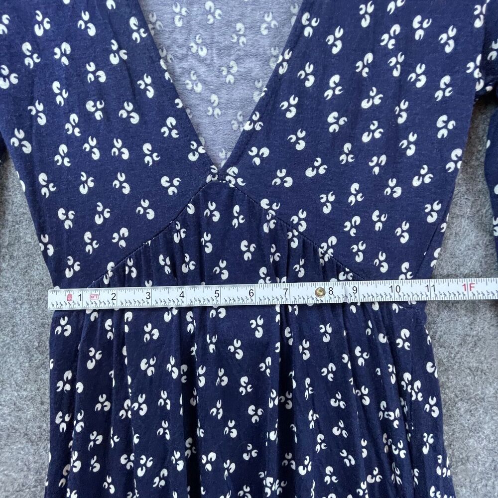 Urban Outfitters Dress Small Navy Lightweight Deep V Girly Simple Minimalist‎ - Picture 5 of 8